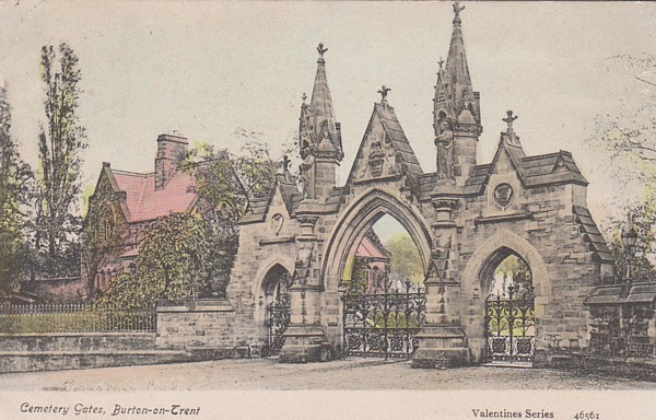 Burton-upon-Trent Cemetery Entrance (c1905 postcard)