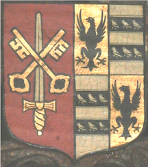 Arms of Frederick Temple, Bishop of Exeter.