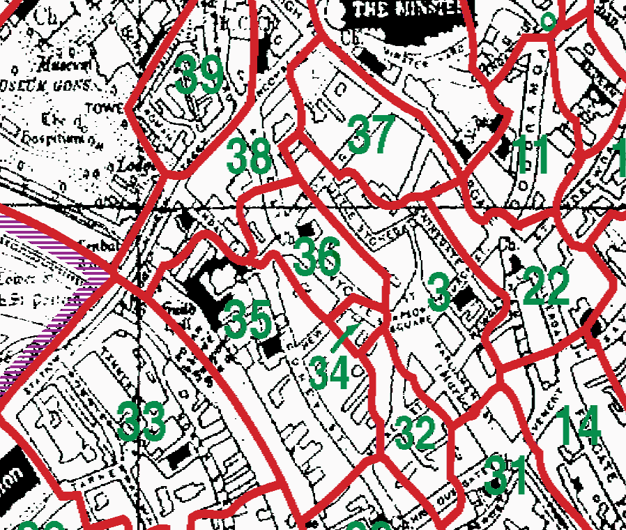 York St Helen boundaries map