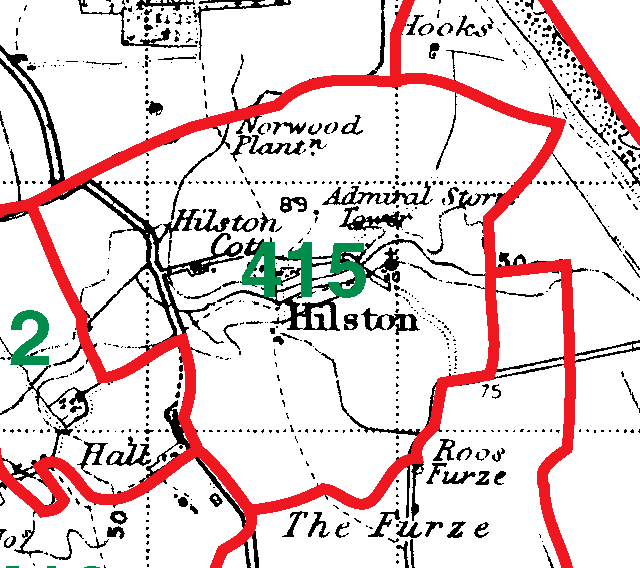 Hilston boundaries map