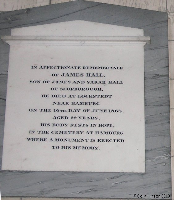 The Hall Monumental plaque (2) in St. Leonard's Church