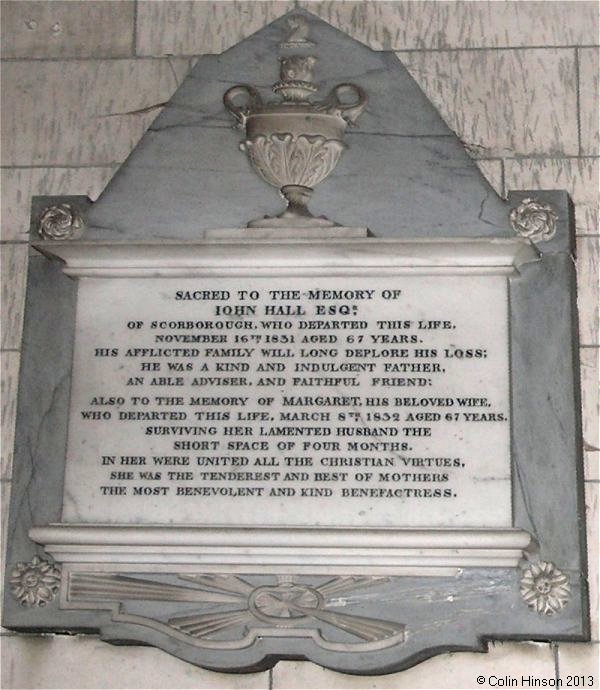 The Hall Monumental plaque (5) in St. Leonard's Church