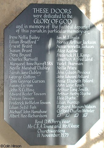 The List of departed in St. Augustine's Church, Skirlaugh.