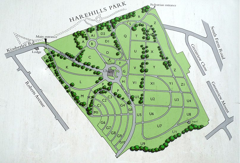 Harehills Cemetery Plan, Harehills