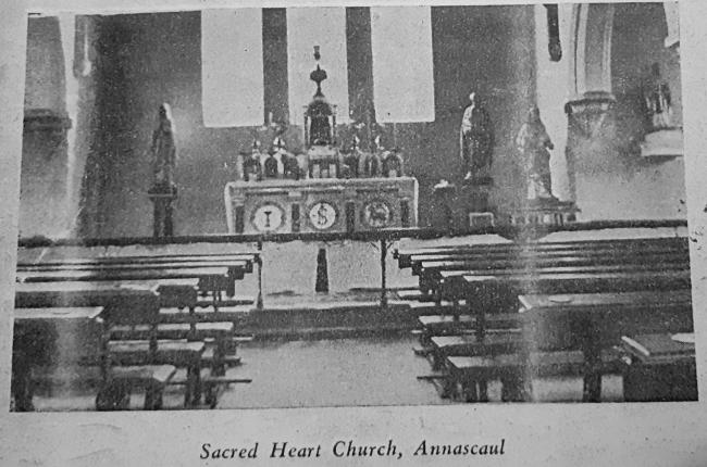 Interior of church in 1949.